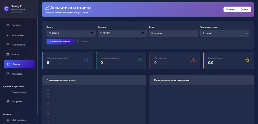 Система контроля инструктажей по охране труда