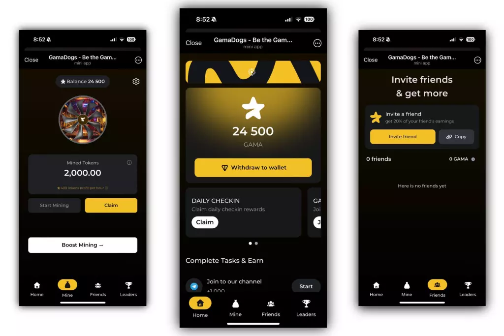 Исходник мини-приложения Gama Dogs