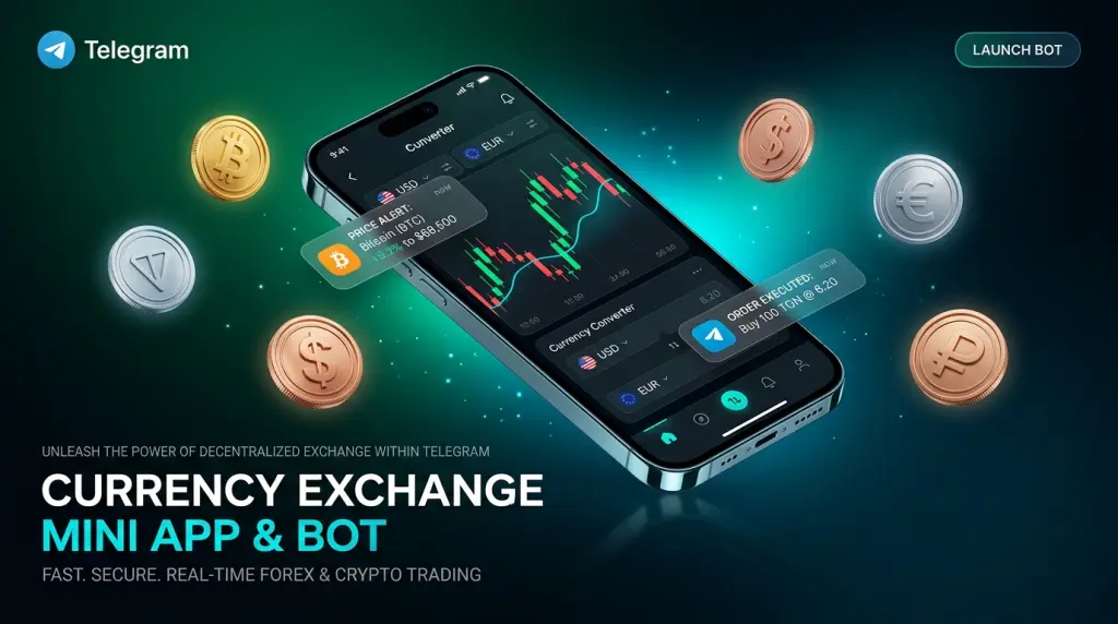 Telegram Бот + Mini App: Курсы Валют, Графики, Конвертер и Алерты