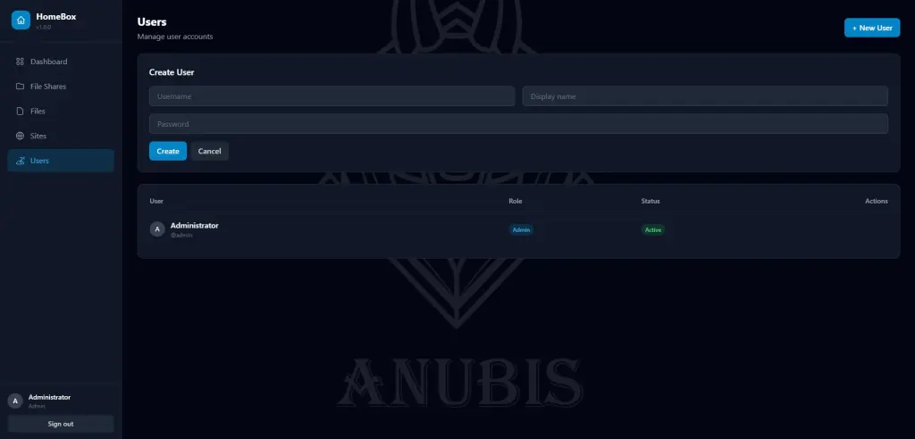 Домашнее хранилище файлов Homebox (аналог NAS)