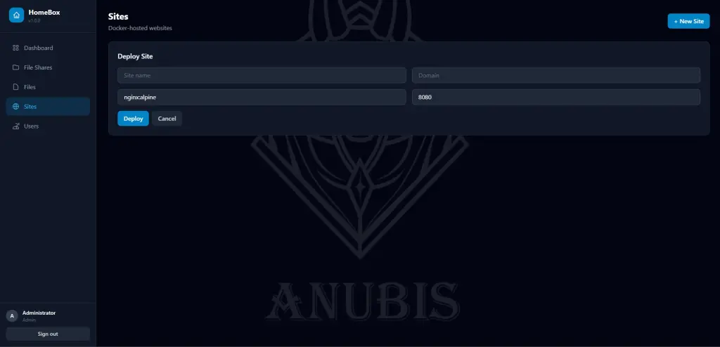 Домашнее хранилище файлов Homebox (аналог NAS)