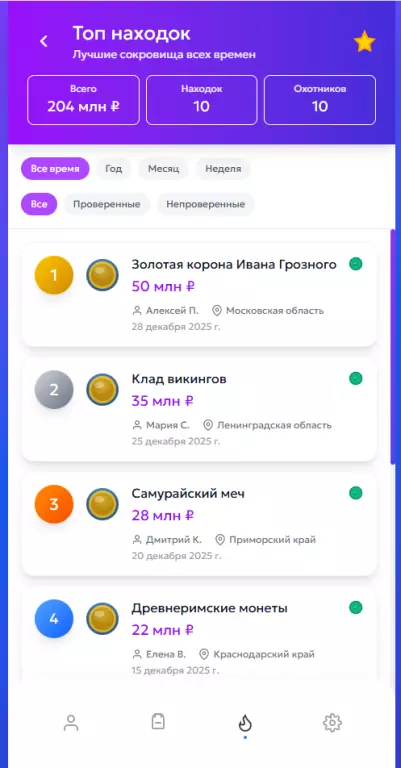 Приложение для поиска сокровищ с помощью ИИ