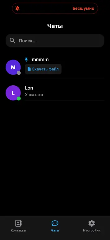 Исходник мессенджера Evile